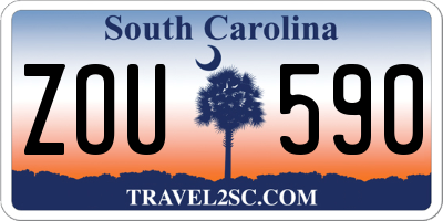 SC license plate ZOU590