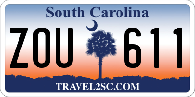 SC license plate ZOU611