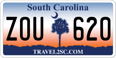 SC license plate ZOU620