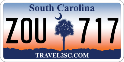 SC license plate ZOU717