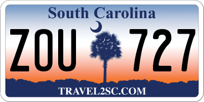 SC license plate ZOU727