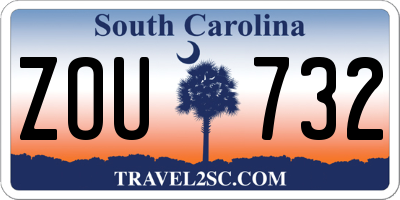 SC license plate ZOU732