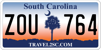 SC license plate ZOU764