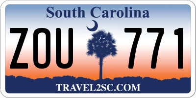 SC license plate ZOU771