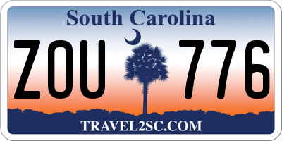 SC license plate ZOU776