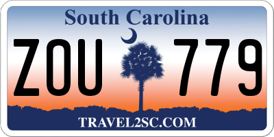 SC license plate ZOU779