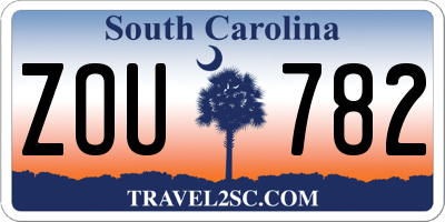 SC license plate ZOU782