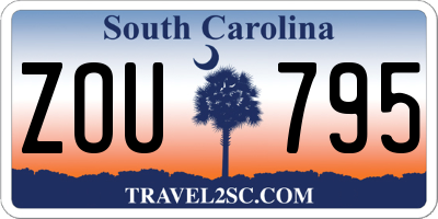 SC license plate ZOU795