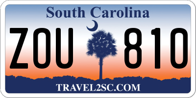 SC license plate ZOU810