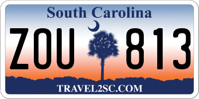 SC license plate ZOU813