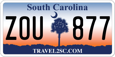 SC license plate ZOU877