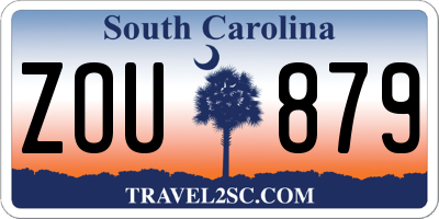 SC license plate ZOU879