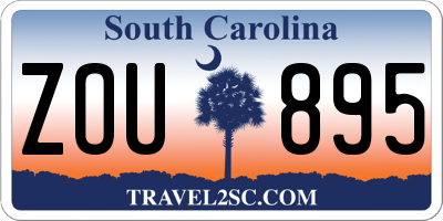 SC license plate ZOU895