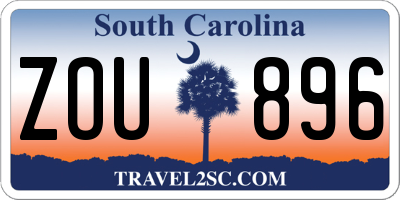 SC license plate ZOU896