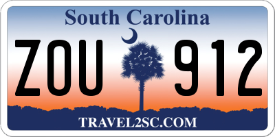 SC license plate ZOU912