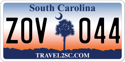 SC license plate ZOV044