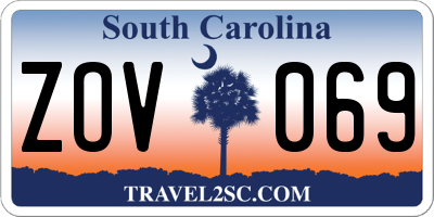 SC license plate ZOV069