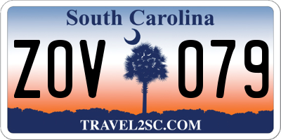 SC license plate ZOV079