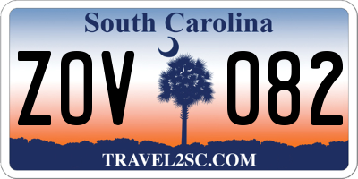 SC license plate ZOV082