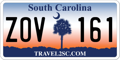 SC license plate ZOV161