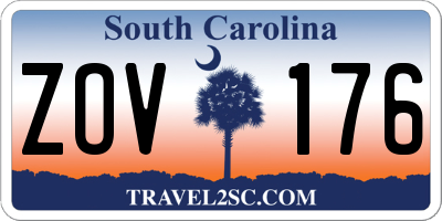SC license plate ZOV176