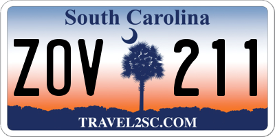 SC license plate ZOV211