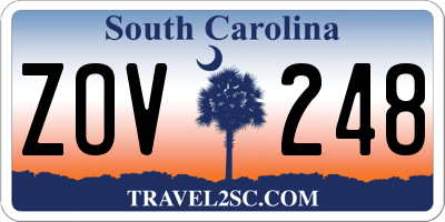 SC license plate ZOV248