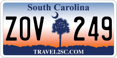 SC license plate ZOV249