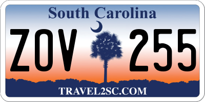 SC license plate ZOV255