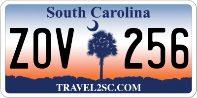 SC license plate ZOV256