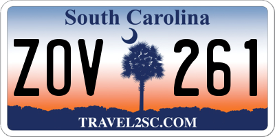 SC license plate ZOV261