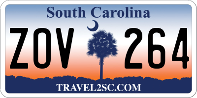SC license plate ZOV264