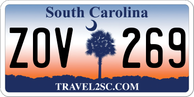 SC license plate ZOV269