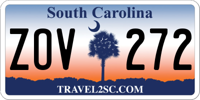 SC license plate ZOV272