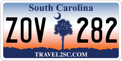SC license plate ZOV282