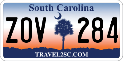 SC license plate ZOV284