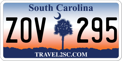 SC license plate ZOV295