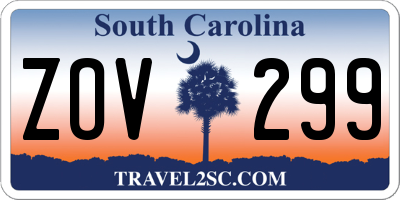 SC license plate ZOV299