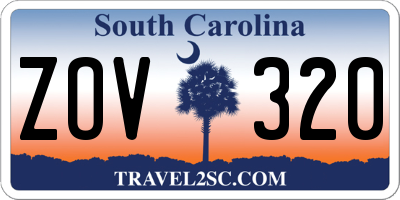 SC license plate ZOV320
