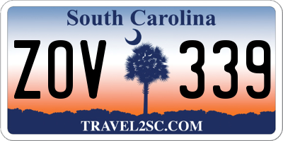 SC license plate ZOV339