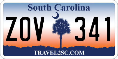SC license plate ZOV341
