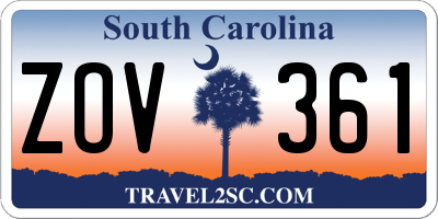 SC license plate ZOV361