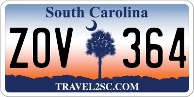 SC license plate ZOV364