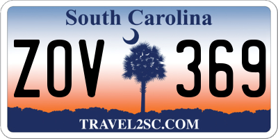 SC license plate ZOV369