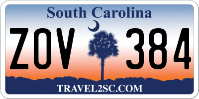 SC license plate ZOV384