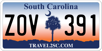 SC license plate ZOV391
