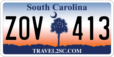 SC license plate ZOV413