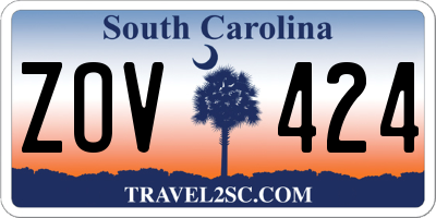 SC license plate ZOV424