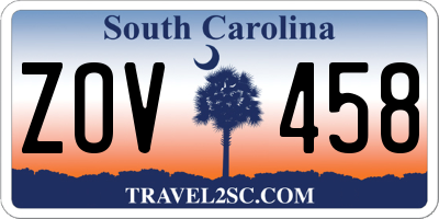 SC license plate ZOV458