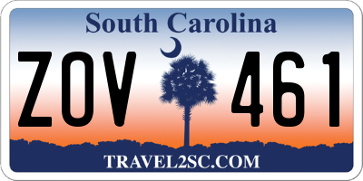 SC license plate ZOV461
